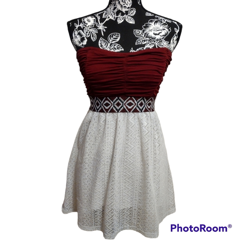 Strapless Boho Festival Ready Juniors Dress